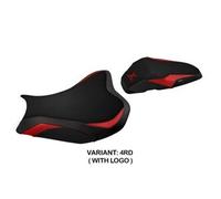 Tappezzeria Italia Rivestimento sella compatibile Kawasaki Z 900 (17-23) modello Shara 4RD (rosso) CON LOGO