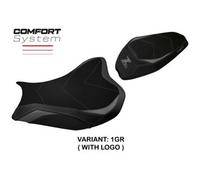 Tappezzeria Italia Rivestimento sella compatibile Kawasaki Z 900 (17-23) modello Shara comfort system 3GR (grigio) CON LOGO