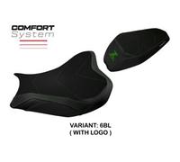 Tappezzeria Italia Rivestimento sella compatibile Kawasaki Z 900 (17-23) modello Shara comfort system 6BL (nero) CON LOGO