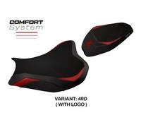 Tappezzeria Italia Rivestimento sella compatibile Kawasaki Z 900 (17-23) modello Shara comfort system 4RD (rosso) CON LOGO