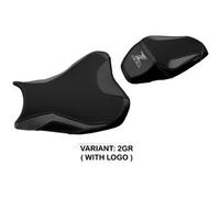 Tappezzeria Italia Rivestimento sella compatibile Kawasaki Z 900 (17-23) modello Suhl 1 CON LOGO 2GR (grigio)