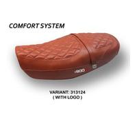 Tappezzeria Italia Rivestimento sella compatibile Kawasaki Z 900 RS (18-23) modello Murcia comfort system CON LOGO 313124 (mattone)