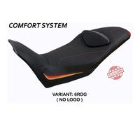 Tappezzeria Italia Rivestimento sella compatibile Moto Guzzi V85 TT (19-23) modello Everett comfort system NO LOGO 6RDG (rosso-oro)