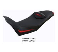 Rivestimento sella Everett Rosso RD + logo T.I. per Moto Guzzi V85 TT 2019>2023