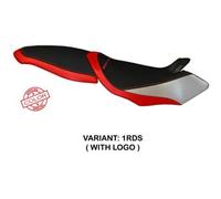 Tappezzeria Italia Rivestimento sella compatibile MV Agusta Brutale 990R / 1078RR / 1090RR (07-15) modello Nami special color 1RDS (rosso-argento) CON LOGO