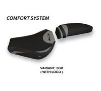 Tappezzeria Italia Rivestimento sella compatibile MV Agusta F3 (12-23) modello Zara 1 comfort system 3GR (grigio) CON LOGO