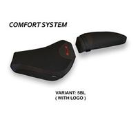 Tappezzeria Italia Rivestimento sella compatibile MV Agusta F3 (12-23) modello Zara 1 comfort system CON LOGO 5BL (nero)