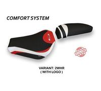 Tappezzeria Italia Rivestimento sella compatibile MV Agusta F3 (12-23) modello Zara special color comfort system 2WHR (bianco-rosso) CON LOGO