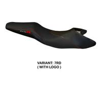 Tappezzeria Italia Rivestimento sella compatibile Suzuki GSR 600 (06-11) modello Mauro Carbon Color CON LOGO 7RD (rosso)