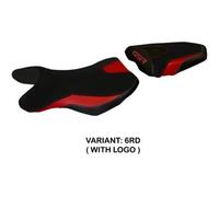Tappezzeria Italia Rivestimento sella compatibile Suzuki GSR 750 (10-17) modello Siena 2 6RD (rosso) CON LOGO