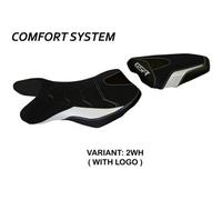Tappezzeria Italia Rivestimento sella compatibile Suzuki GSR 750 (10-17) modello Siena 2 comfort system 2WH (bianco) CON LOGO