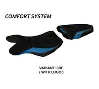 Tappezzeria Italia Rivestimento sella compatibile Suzuki GSR 750 (10-17) modello Siena 2 comfort system 3BE (blu) CON LOGO
