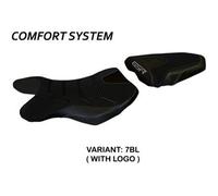 Tappezzeria Italia Rivestimento sella compatibile Suzuki GSR 750 (10-17) modello Siena 2 comfort system 7BL (nero) CON LOGO