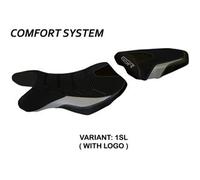 Tappezzeria Italia Rivestimento sella compatibile Suzuki GSR 750 (10-17) modello Siena 2 comfort system 1SL (argento) CON LOGO