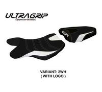 Tappezzeria Italia Rivestimento sella compatibile Suzuki GSR 750 (10-17) modello Siena ultragrip 2WH (bianco) CON LOGO