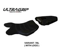 Tappezzeria Italia Rivestimento sella compatibile Suzuki GSR 750 (10-17) modello Siena ultragrip 7BL (nero) CON LOGO
