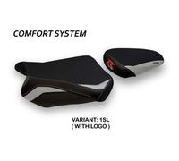Tappezzeria Italia Rivestimento sella compatibile Suzuki GSX R 600 / 750 (11-20) modello Teheran comfort system 1SL (argento) CON LOGO