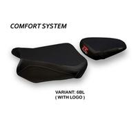 Tappezzeria Italia Rivestimento sella compatibile Suzuki GSX R 600 / 750 (11-20) modello Teheran comfort system 6BL (nero) CON LOGO