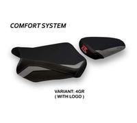 Tappezzeria Italia Rivestimento sella compatibile Suzuki GSX R 600 / 750 (11-20) modello Teheran comfort system 4GR (grigio) CON LOGO