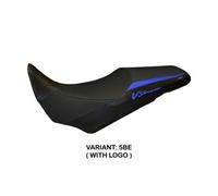 Tappezzeria Italia Rivestimento Sella Compatibile Suzuki V Strom 1000 (14-19) - Modello Palermo 5BE (blu) CON LOGO