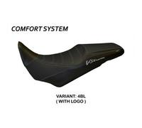 Tappezzeria Italia Rivestimento sella compatibile Suzuki V-Strom 1000 (14-19) modello Palermo comfort system 4BL (nero) CON LOGO