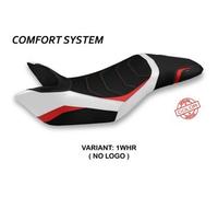 Tappezzeria Italia Rivestimento sella compatibile Triumph Speed Triple (11-15) modello Ghibellina special color comfort system NO LOGO 2WHR (bianco-rosso)