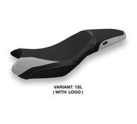 Tappezzeria Italia Rivestimento sella compatibile Triumph Street Triple (13-16) modello Ventura 1 1SL (argento) CON LOGO