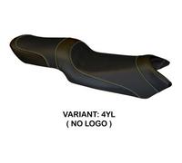 Tappezzeria Italia Rivestimento sella compatibile Yamaha FZ6 Fazer (04-11) modello Ivan total black NO LOGO 4YL (giallo)