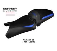 Tappezzeria Italia Rivestimento sella compatibile Yamaha FZ6R (09-17) modello Dalia Comfort System CON LOGO BE (blu)
