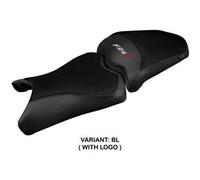 Tappezzeria Italia Rivestimento sella compatibile Yamaha FZ6R (09-17) modello Dalia CON LOGO BL (nero)