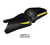 Tappezzeria Italia Rivestimento sella compatibile Yamaha FZ6R (09-17) modello Dalia CON LOGO YL (giallo)