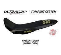 Tappezzeria Italia Rivestimento sella compatibile Yamaha Tenere 700 (19-22) modello Gulfi ultragrip comfort system CON LOGO 2GRY (grigio-giallo)