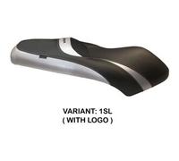 Tappezzeria Italia Rivestimento Sella Compatibile Yamaha X Max 250 (05-09) Modello Sergio 1SL (argento) CON LOGO
