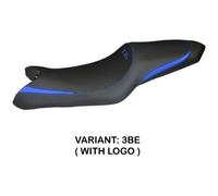 Tappezzeria Italia Rivestimento sella compatibile Yamaha XJ6 / XJ6 Diversion (08-15) modello Ragusa 3BE (blu) CON LOGO