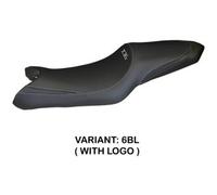 Tappezzeria Italia Rivestimento sella compatibile Yamaha XJ6 / XJ6 Diversion (08-15) modello Ragusa 6BL (nero) CON LOGO