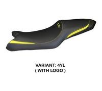 Tappezzeria Italia Rivestimento sella compatibile Yamaha XJ6 / XJ6 Diversion (08-15) modello Ragusa CON LOGO 4YL (giallo)