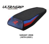 Tappezzeria Italia Rivestimento sella passeggero compatibile BMW M 1000 R (22-24) modello Tayma Ultragrip 2RDB (rosso-blu) CON LOGO