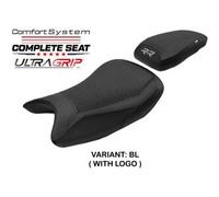 Tappezzeria Italia Sella completa compatibile - BMW S 1000 RR 2019-2025 - mod Varel Ultragrip Comfort System CON LOGO BL (nero)
