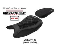 Tappezzeria Italia Sella completa compatibile - BMW S 1000 RR 2019-2025 - mod Varel Velvet Comfort System CON LOGO RD (rosso)