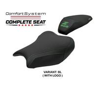 Tappezzeria Italia Sella completa compatibile - Kawasaki Z 900 2017-2024 - mod Liaka Complete Comfort Seat - Standard CON LOGO GR (grigio)