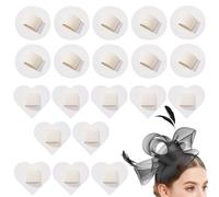 Tappezzeria per capelli in feltro,20 pezzi per capelli fatti a mano - Base elastica per capelli per acconciature e | Adatto per tea party donne e ragazze tavolo da toeletta bagno