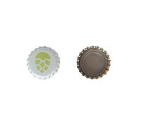 Tappi a corona | 26 mm | motivo luppolo | 100 pezzi | assorbono l'ossigeno | per bottiglie di birra