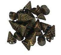 Tappi a forma di fiore in filigrana a forma di coppa a forma di fiore, accessori fai da te per la creazione di gioielli, bronzo, 50 pezzi con manico comodo