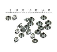 Tappi a fungo a pressione con testa a brugola 3/8" cromati 25 pezzi Mcs