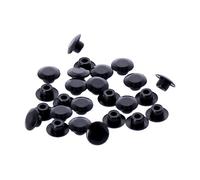 Tappi a fungo a pressione con testa a brugola 3/8" neri 25 pezzi Mcs