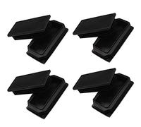 Tappi a Incastro per Tubi Rettangolari - Inserti Scorrevoli in Plastica per Recinzioni, Pali, Gambe e Mobili (8 Pezzi, 50 x 100 mm)