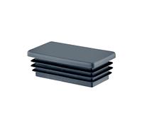 Tappi a Lamelle Rettangolari 100x20 mm in Plastica Antracite - Tappo per Tubo per Mobili e Strutture in Ferro | Inserto Terminale - Set 10 Pezzi - 10x2 cm