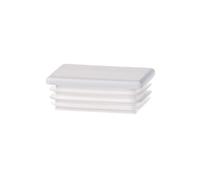 Tappi a Lamelle Rettangolari 40x10 mm in Plastica Bianco - Tappo per Tubo per Mobili e Strutture in Ferro | Inserto Terminale - Set 10 Pezzi - 4x1 cm