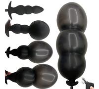 Tappi anali gonfiabili Tappo per pompa anale in silicone dildo anale, Oggetto Fantastico per Masturbazione, 13cm Espansione Diametro
