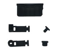 Tappi antipolvere in silicone per New 3DS XL/LL/2DS, tappi di protezione antipolvere per porta di ricarica e jack per cuffie, coperture morbide per console di gioco Nintendo 3DS, accessori (nero)